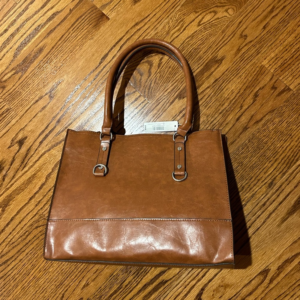 NWT New Directions | Cognac Simulated Leather Purse